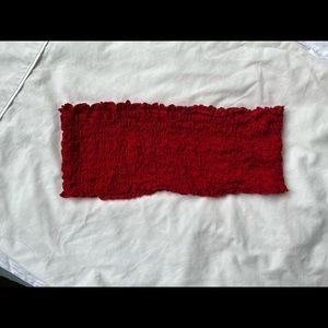 Brandy Melville ruched red bandeau